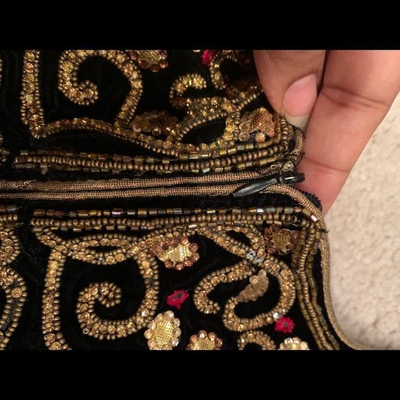 Black Velvet Heavy Work Blouse - Picture 4 of 5